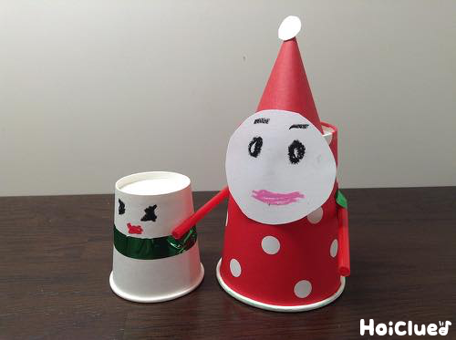 紙コップdeサンタさん&雪だるま〜クリスマスにぴったりの製作遊び〜