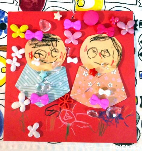 仲良し♪壁掛けひな人形〜ひな祭りにぴったりの製作遊び〜
