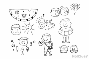 夏のイラスト〜その2〜（おたよりカット・挿し絵）