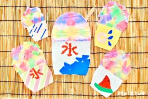 虹色かき氷〜染め紙で楽しむアイデア遊び〜