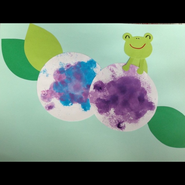 【みんなの投稿】【1歳児 6月製作 あじさい】