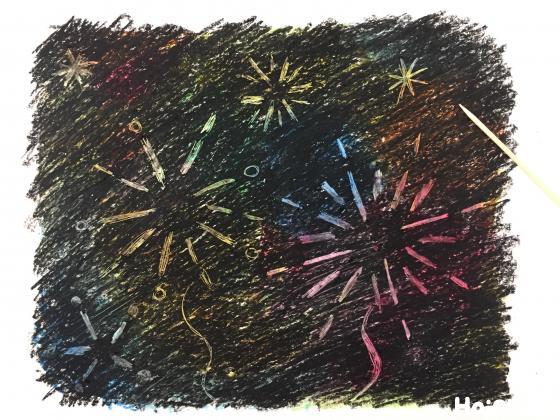 【お絵描き技法】ひっかき絵（スクラッチ）〜クレヨンで楽しむお絵描き遊び〜