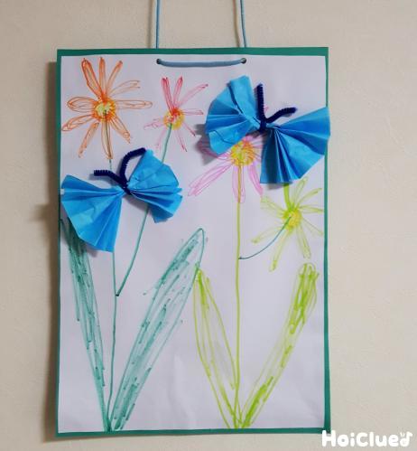 ちょうちょとお花の壁飾り〜春を感じる製作遊び〜