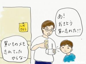 【子どもアイデア】解決したいこと／買い物メモを、忘れてしまう…！