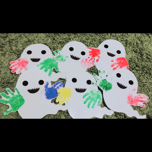 【みんなの投稿】ハロウィン制作『手形おばけ』