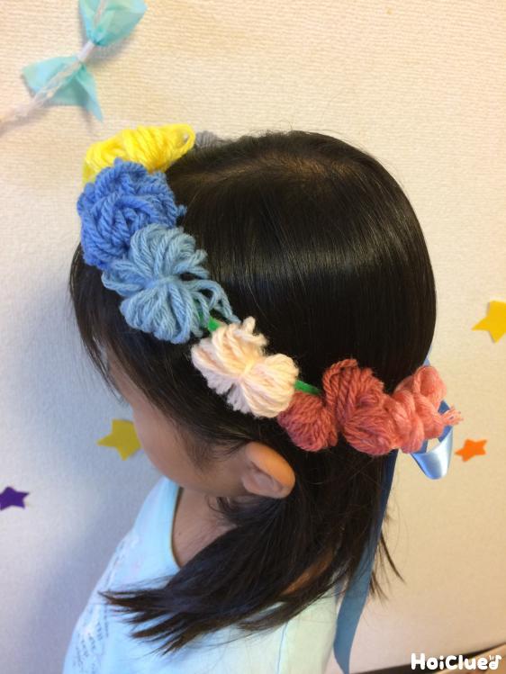 モールと毛糸の花冠〜仮装やお遊戯会、誕生会などにもぴったりの手作り冠〜