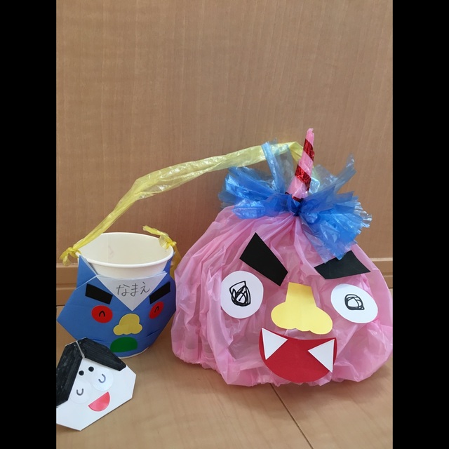 【みんなの投稿】☆節分☆鬼のお面&豆入れ