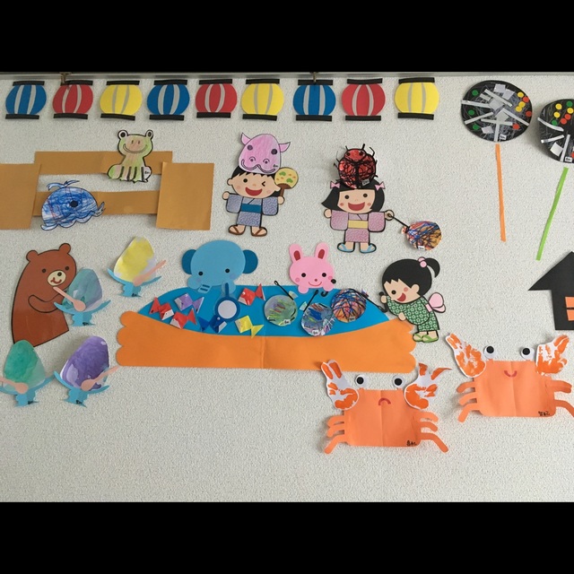 【みんなの投稿】☆3歳児７月壁面