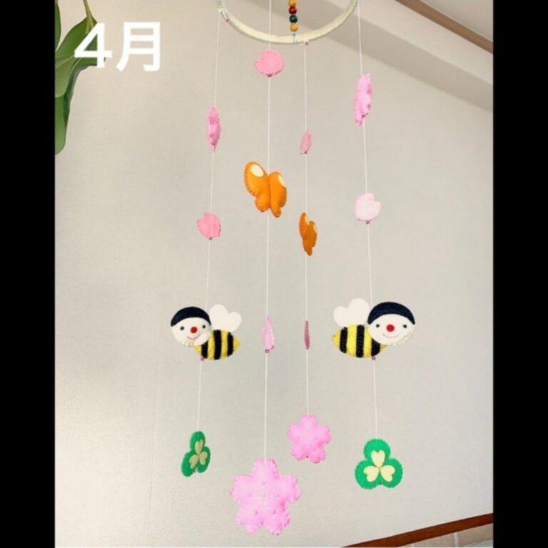 【みんなの投稿】✂︎季節のモビール (4月用)