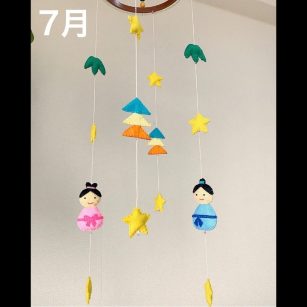 【みんなの投稿】✂︎季節のモビール (7月用)