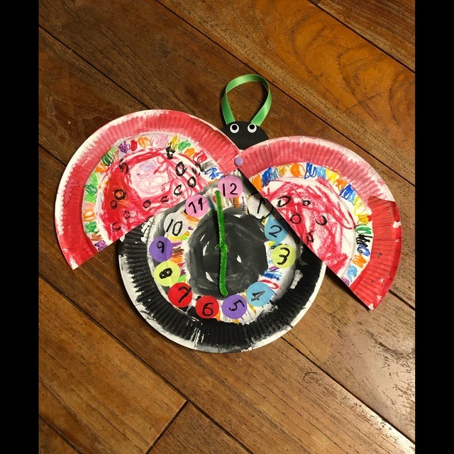 【みんなの投稿】テントウムシ時計 (5歳児)