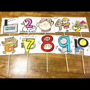 ペープサート【すうじのうた】