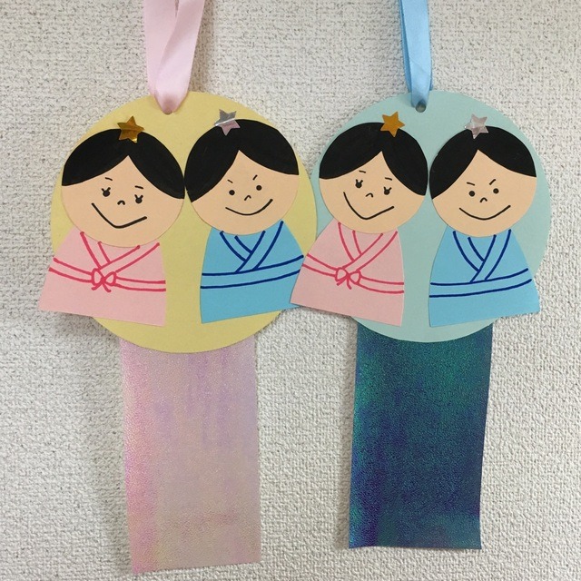 【みんなの投稿】◎七夕の製作  おりひめとひこぼし