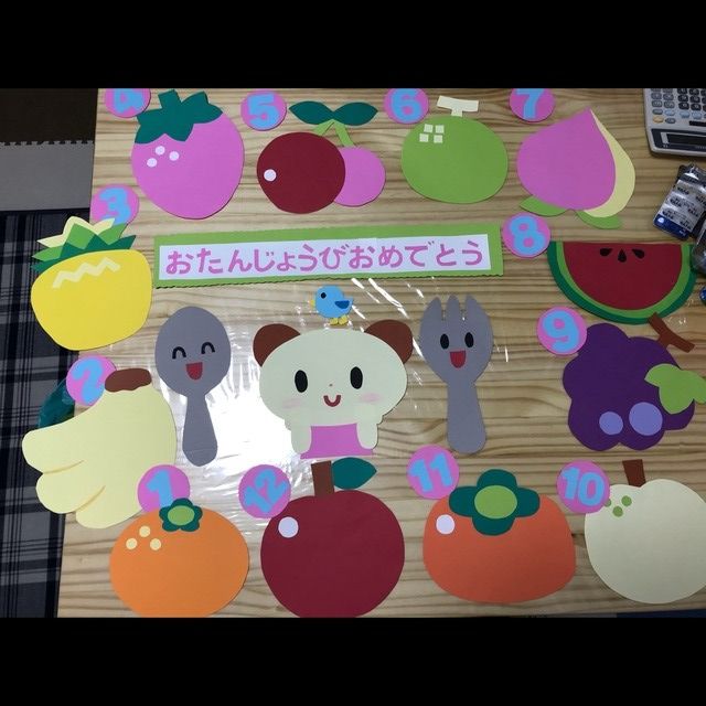 【みんなの投稿】誕生日壁面果物