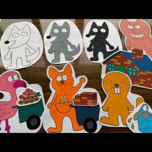 【パネルシアター】 『3びきのかわいいオオカミ』