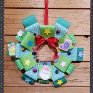 クリスマスリース製作3歳児