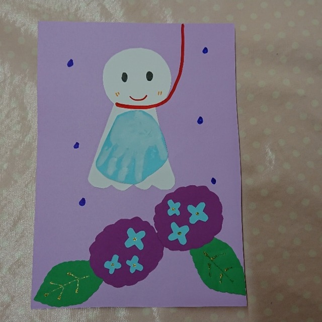 【みんなの投稿】手形で作ったてるてる坊主です