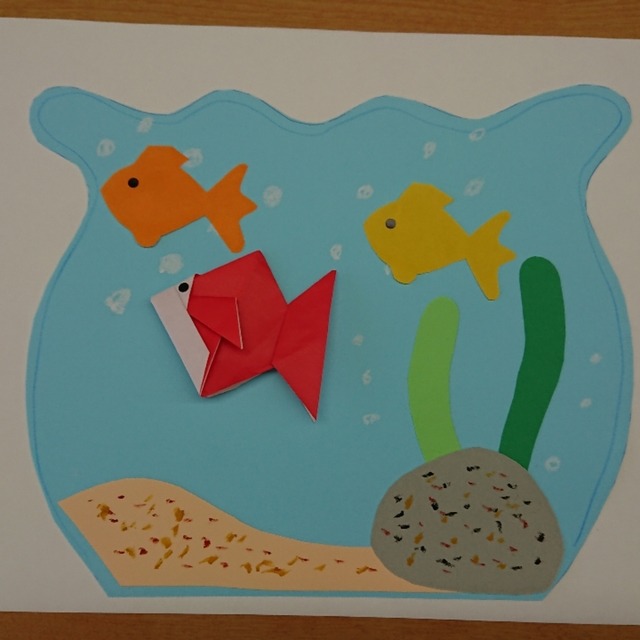 【みんなの投稿】夏の製作です 折り紙で金魚