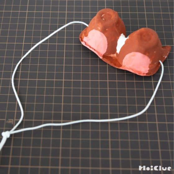 卵パックで動物のお耳〜素材／卵パック〜
